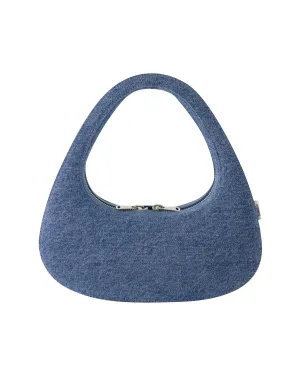 Swipe Baguette Bag - Coperni - Canvas - Washed Blue
