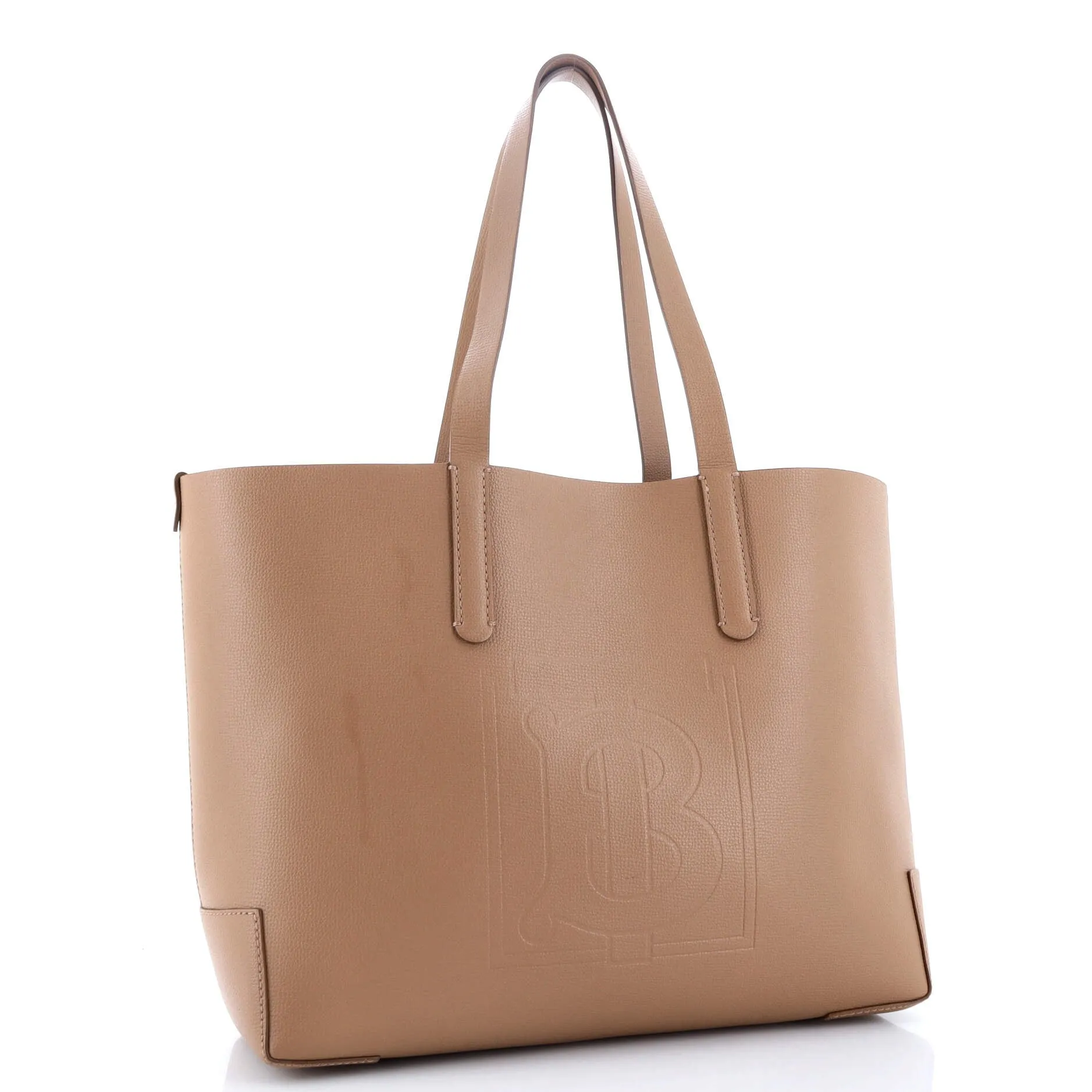 TB Logo Tote Leather Medium