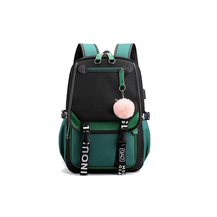 Teenage Girls' Backpack Outdoor Daypack with USB Charge Port
