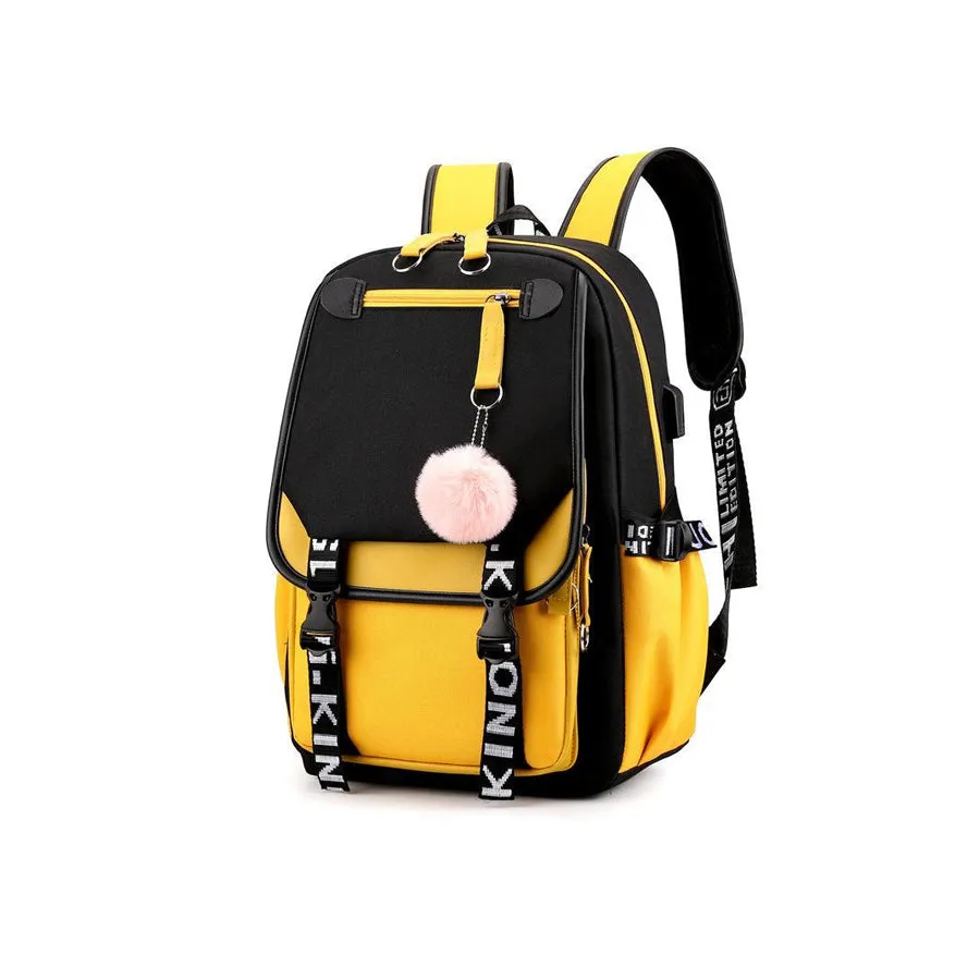 Teenage Girls' Backpack Outdoor Daypack with USB Charge Port