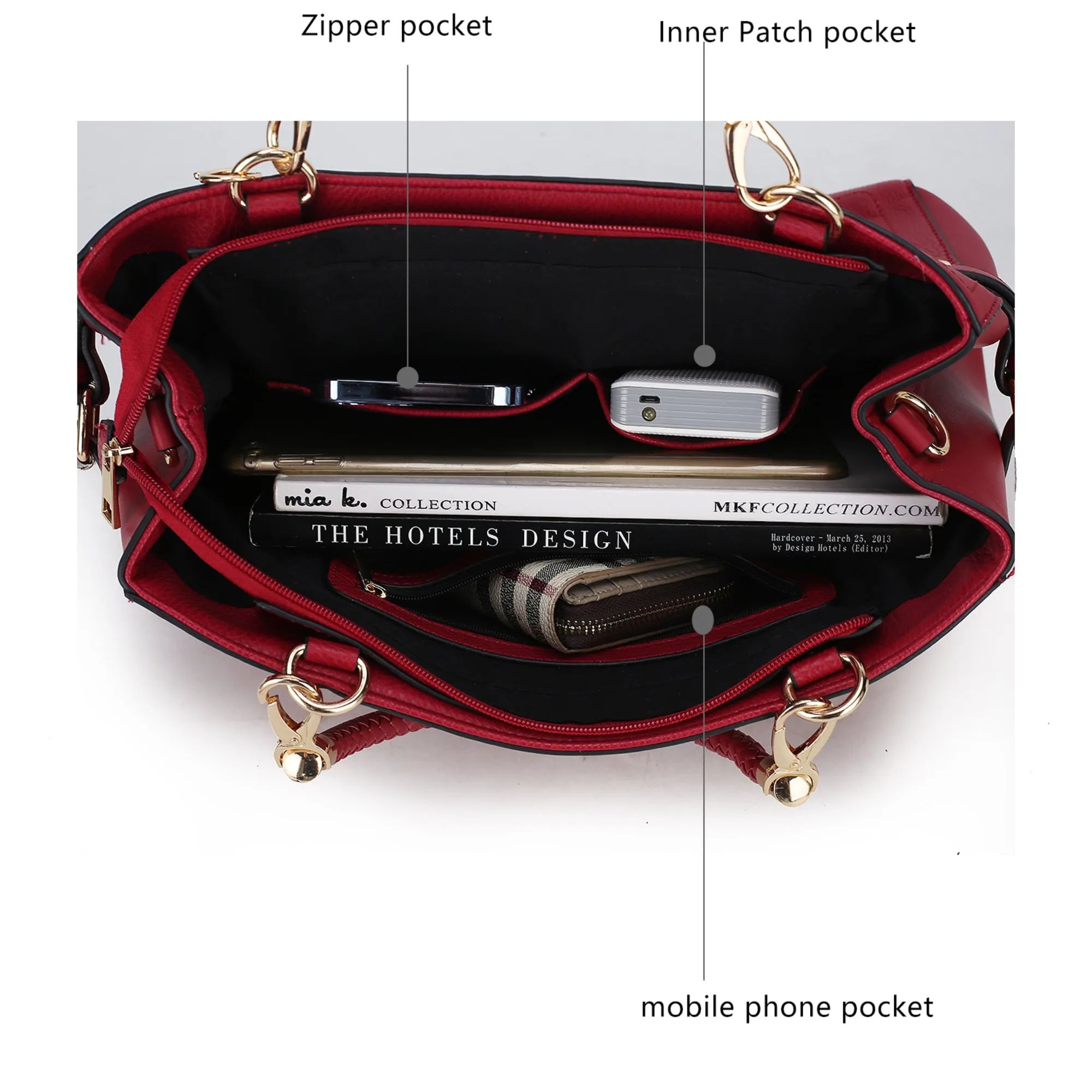 Tenna Vegan Leather Womens Satchel Bag with Wristlet