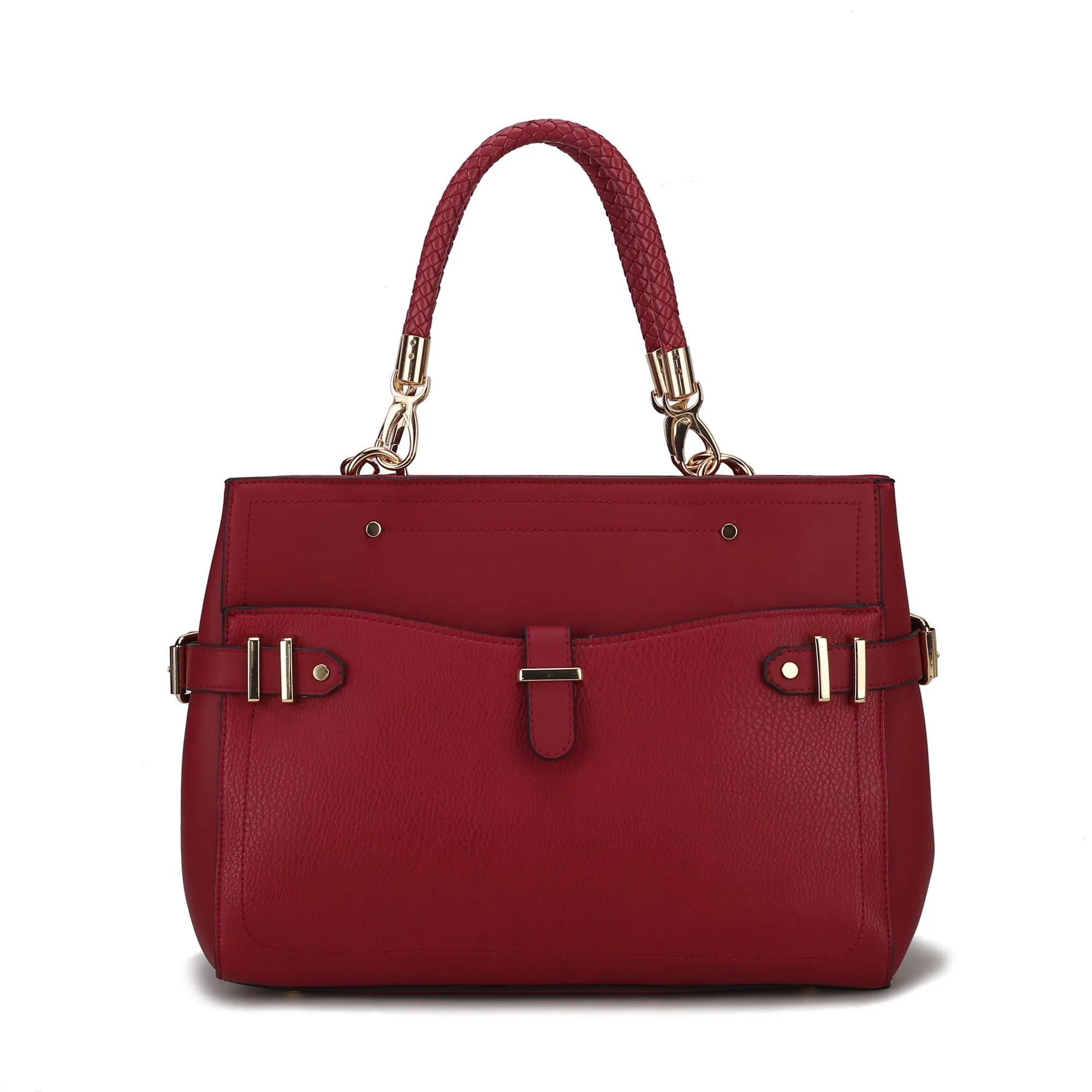 Tenna Vegan Leather Womens Satchel Bag with Wristlet