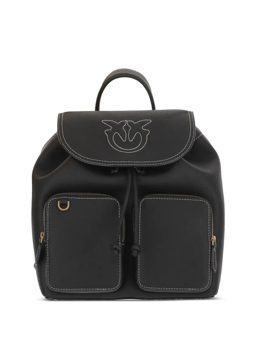 Textured Black Backpack