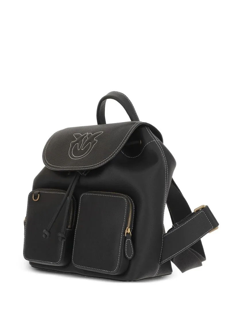 Textured Black Backpack
