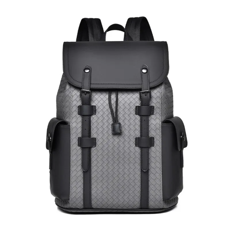 Textured Polyester Men's Business Travel Student Backpack
