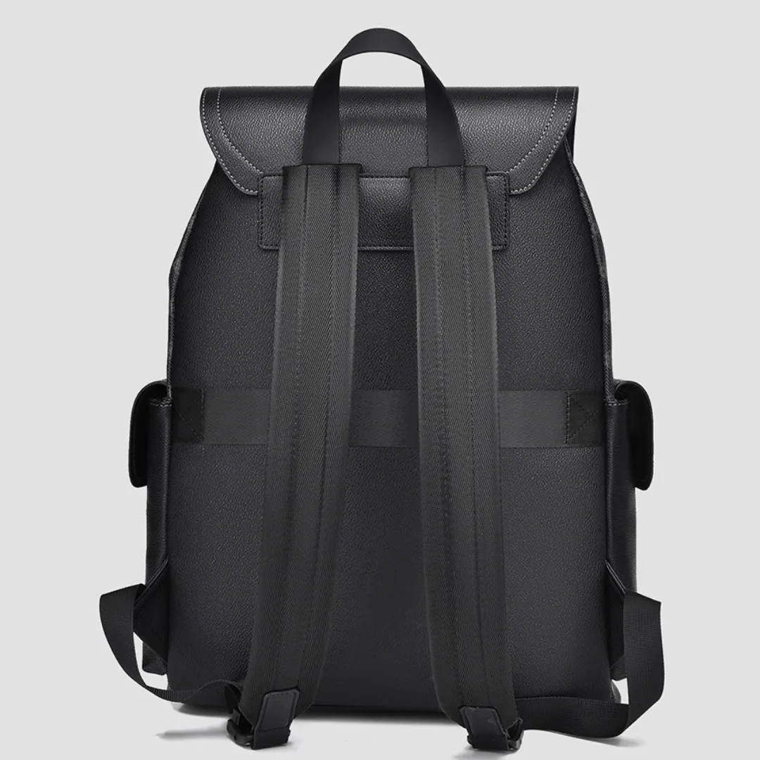 Textured Polyester Men's Business Travel Student Backpack