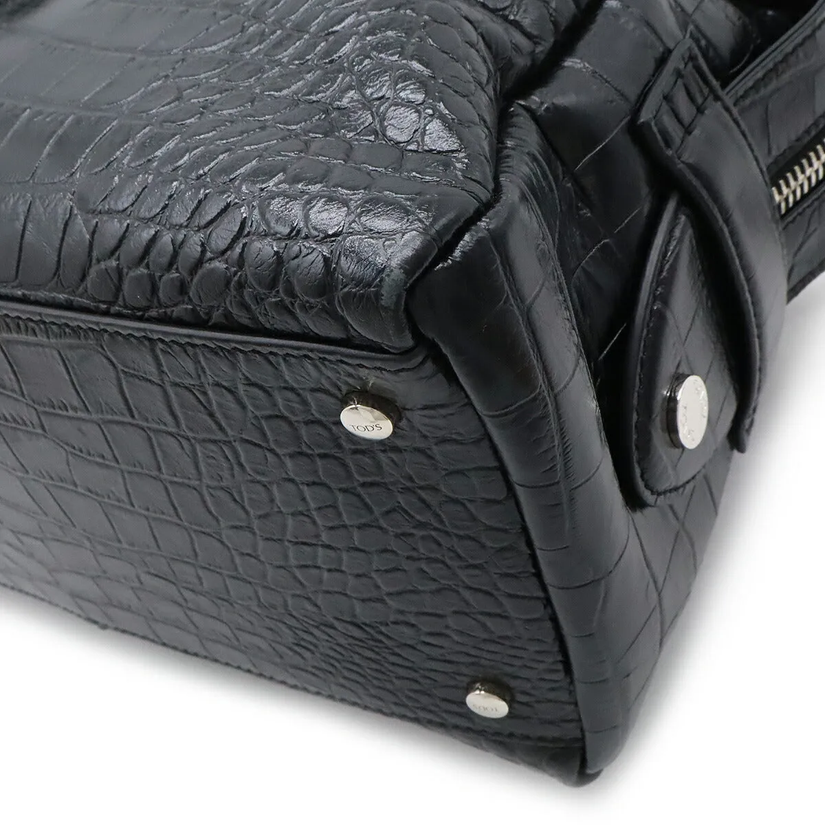 Tod's Leather D-Styling Handbag 2WAY Black