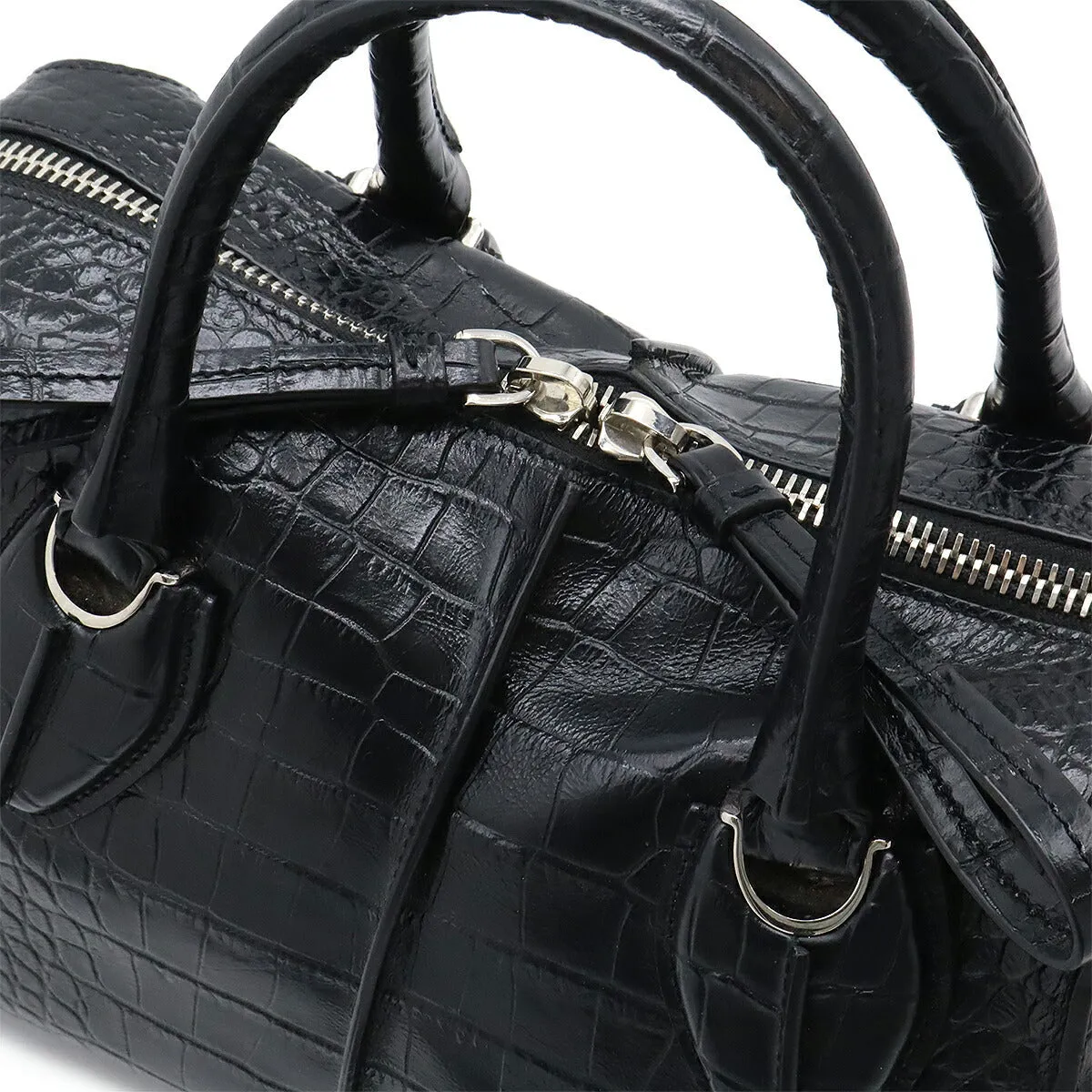 Tod's Leather D-Styling Handbag 2WAY Black