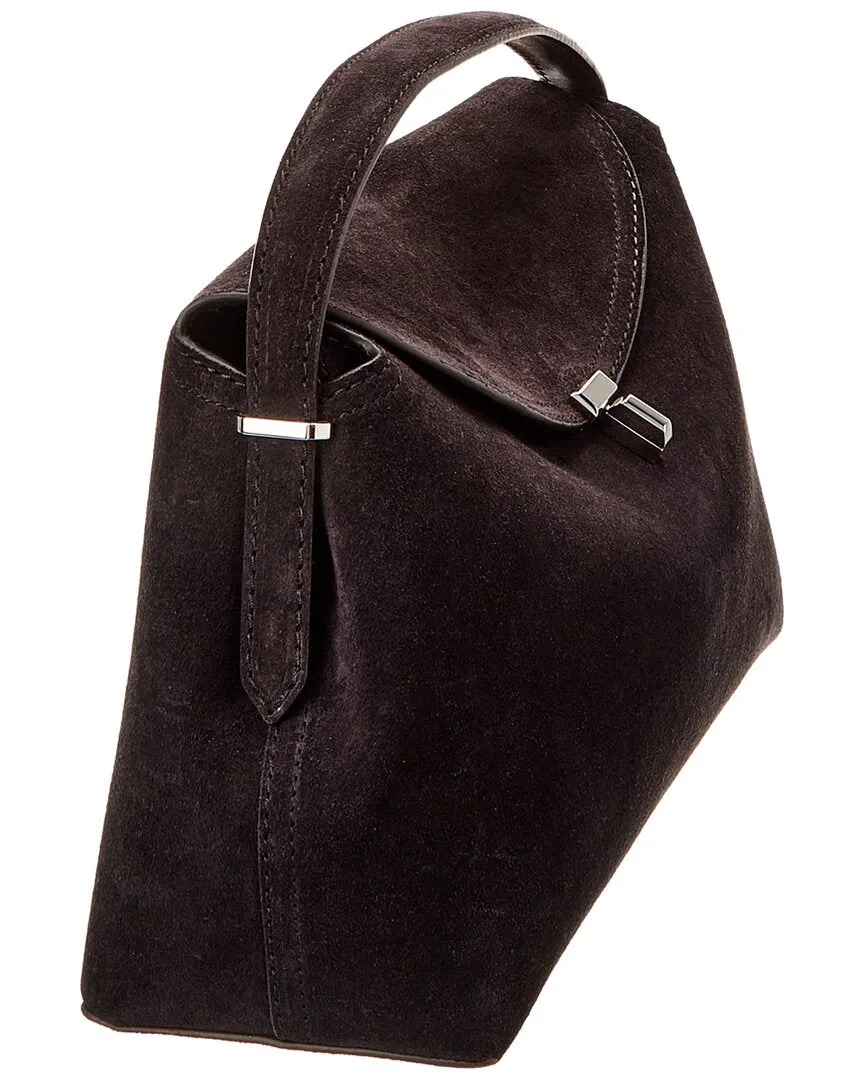 TOTEME T-Lock Top Handle Suede Satchel