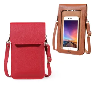 Touch Screen Ladies Cell Phone Wallet PU Leather 560-3