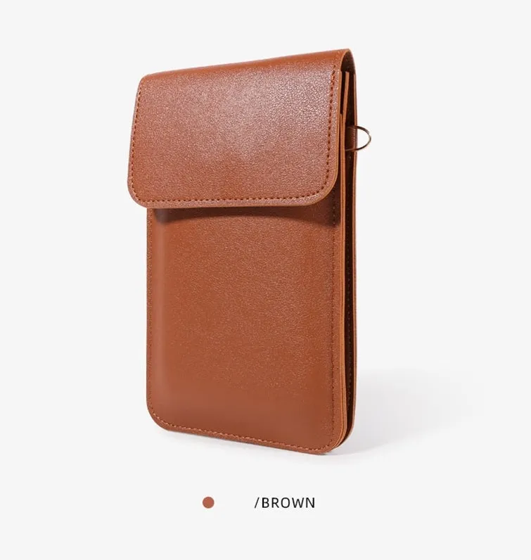 Touch Screen Ladies Cell Phone Wallet PU Leather 560-3
