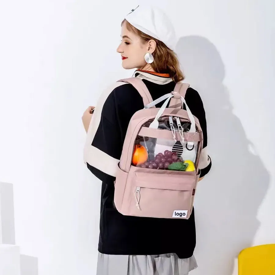 Transparent Clear PVC Backpack For School College