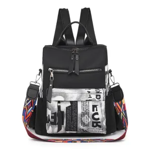 Trendy Contrast Oxford Cloth Lightweight Travel Backpack