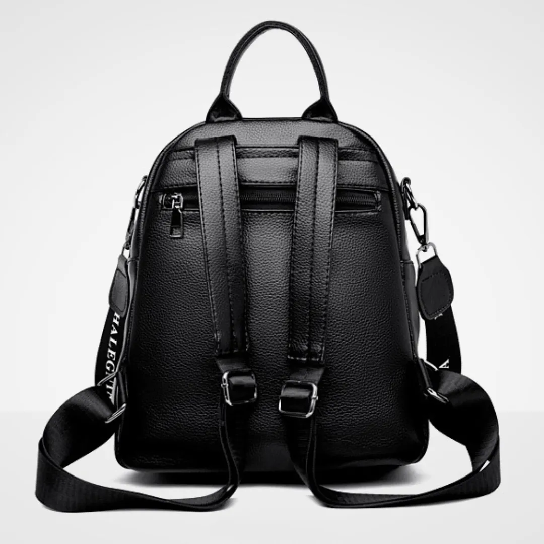 Trendy Soft Leather Unisex  Backpack