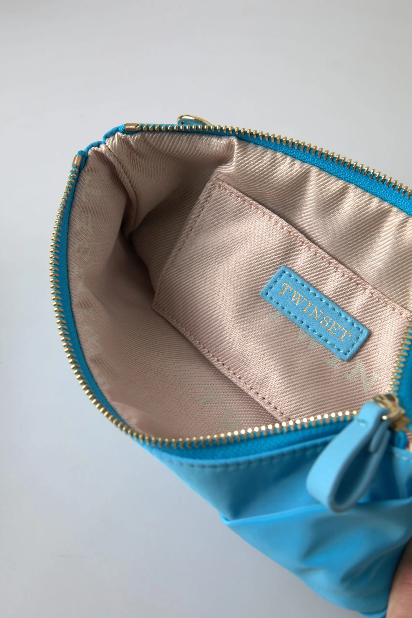Twinset  Tafta Silk Large Bow Zipper Clutch Women Borse Logo Women's Bag