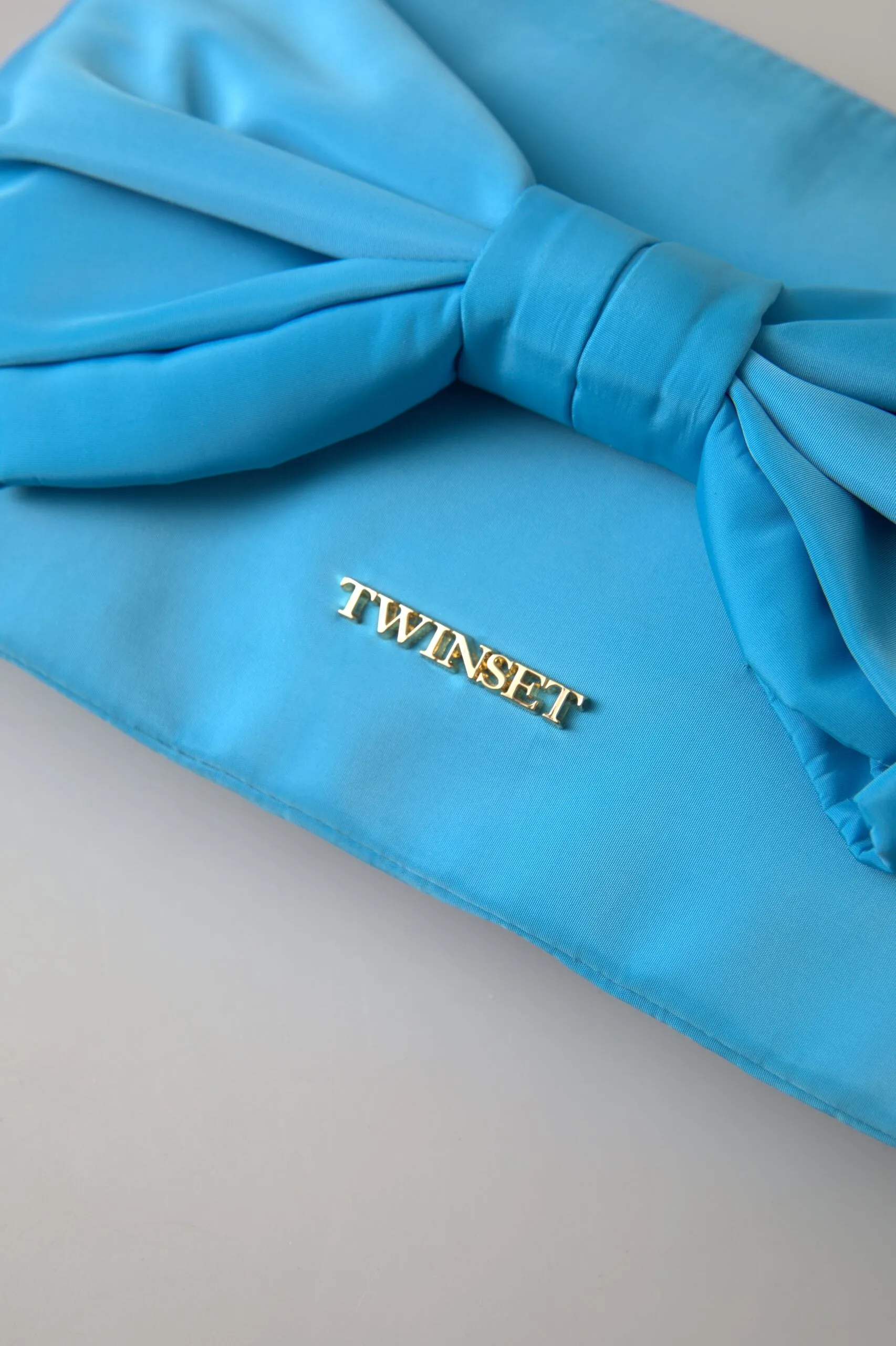 Twinset  Tafta Silk Large Bow Zipper Clutch Women Borse Logo Women's Bag