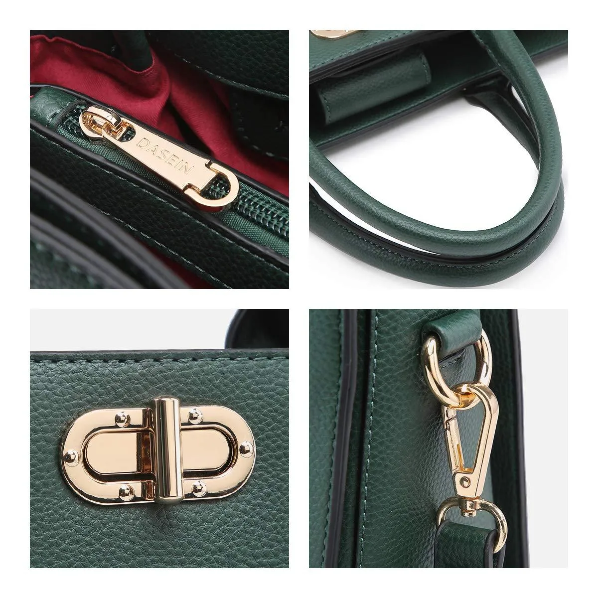 Twist Lock Handbag with Matching Wristlet
