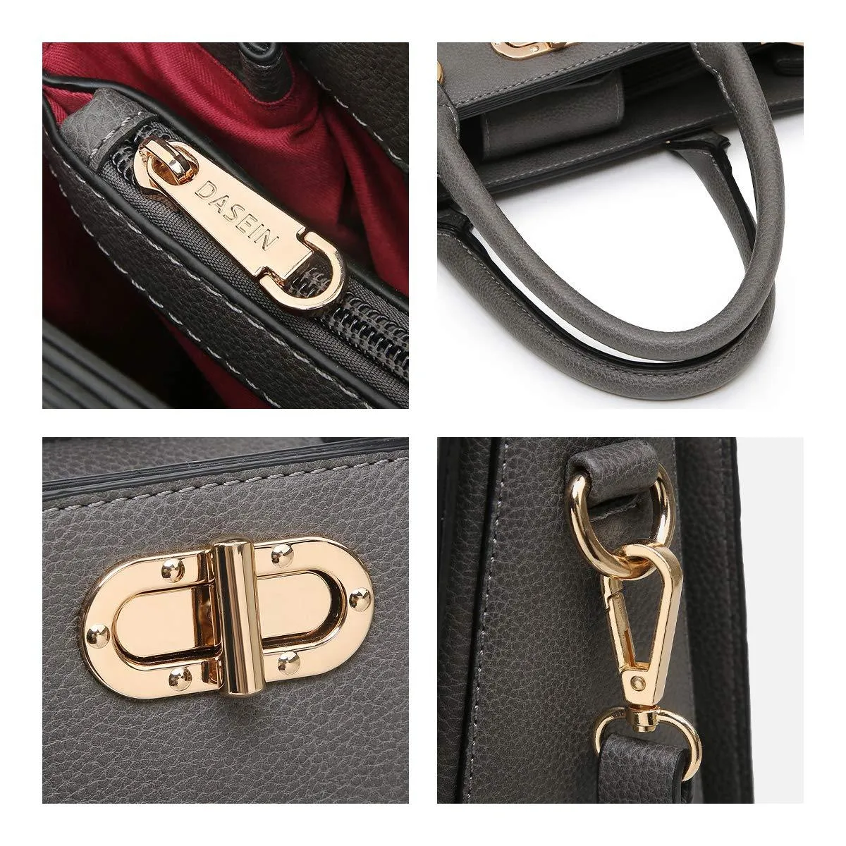 Twist Lock Handbag with Matching Wristlet
