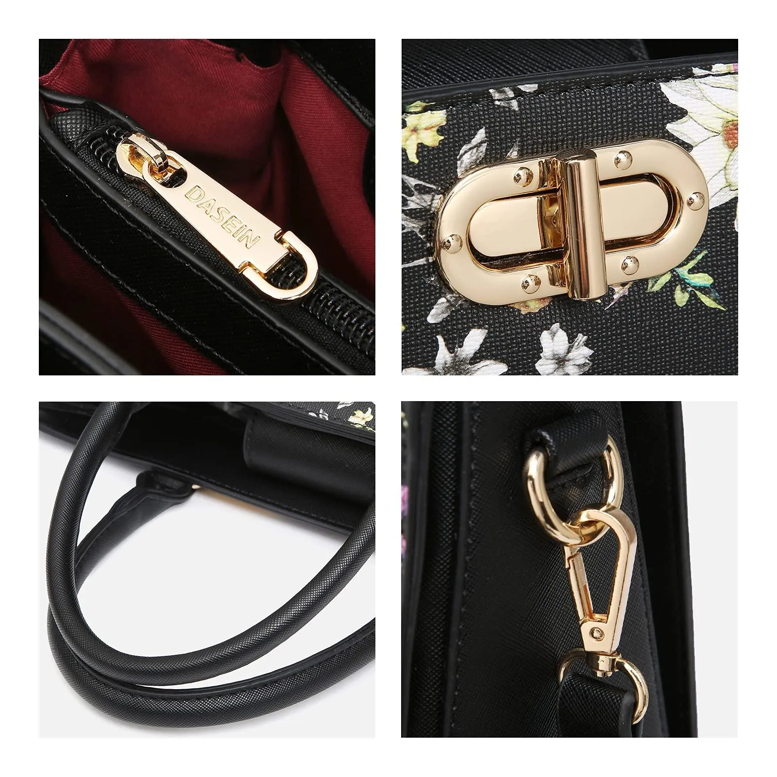 Twist Lock Handbag with Matching Wristlet