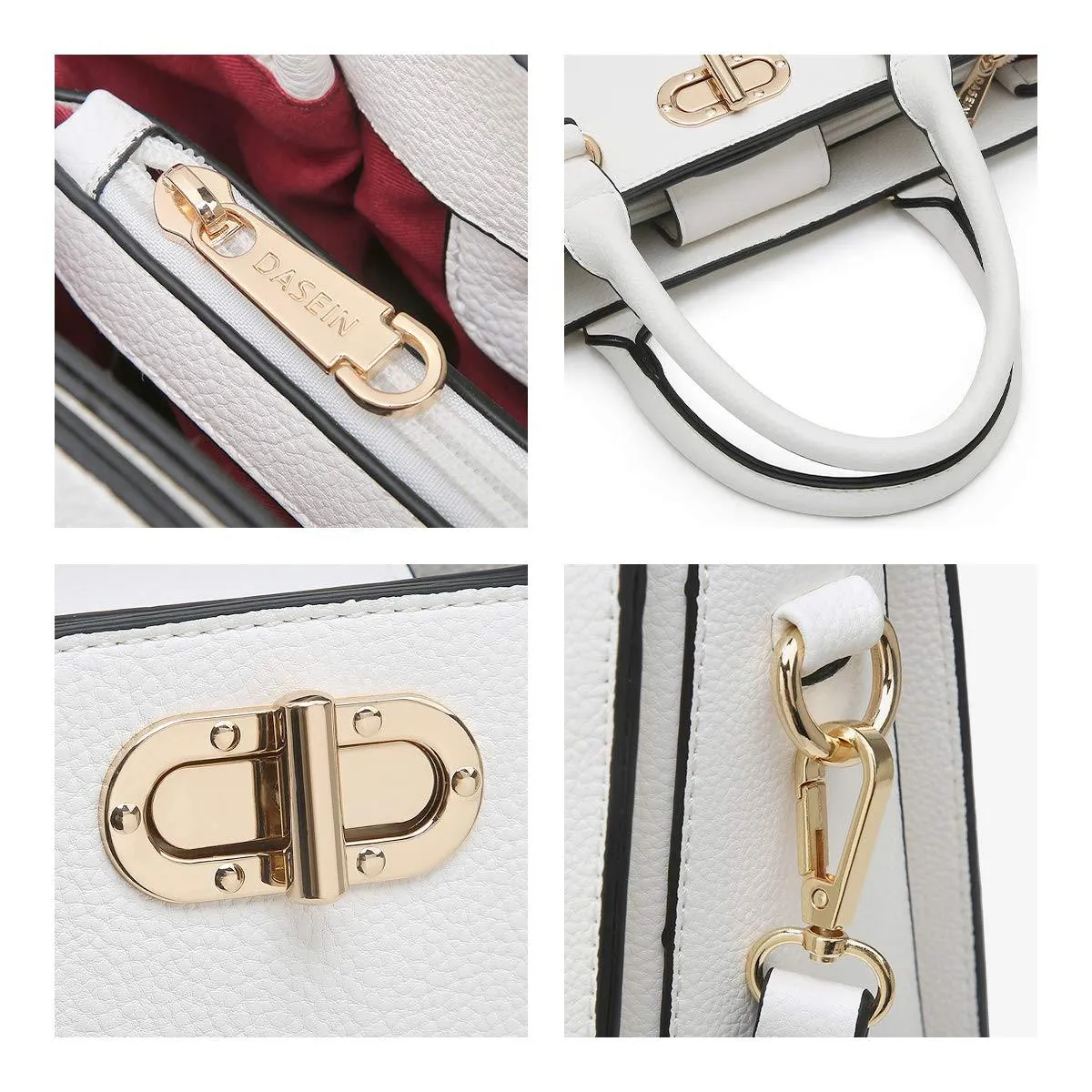 Twist Lock Handbag with Matching Wristlet