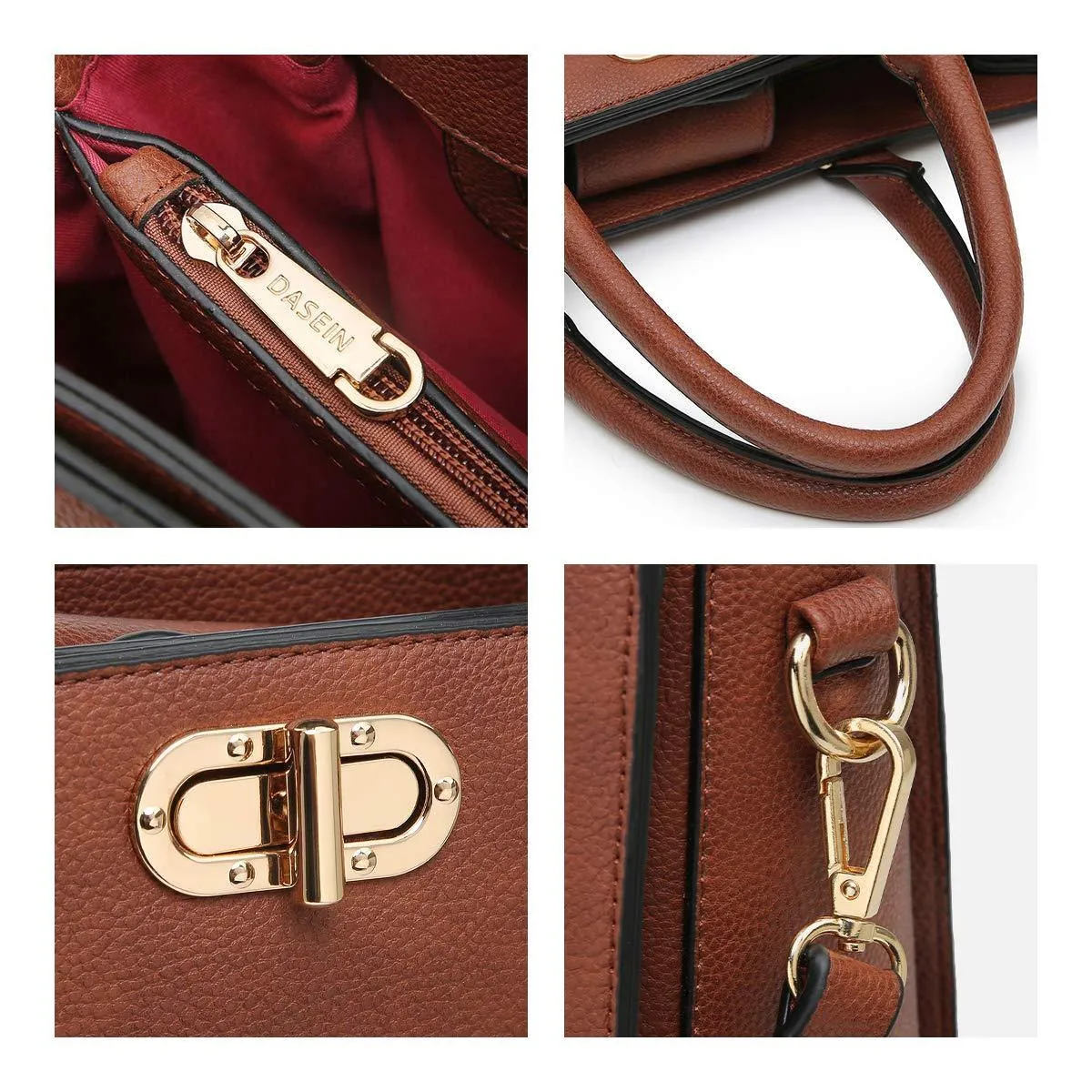 Twist Lock Handbag with Matching Wristlet