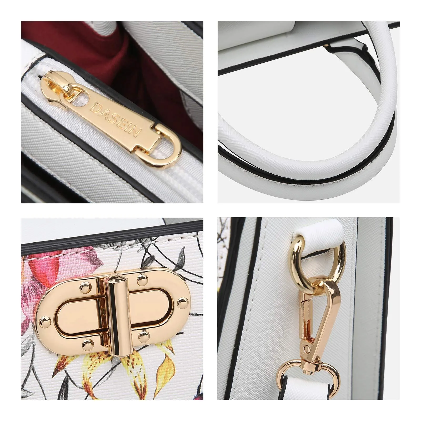 Twist Lock Handbag with Matching Wristlet