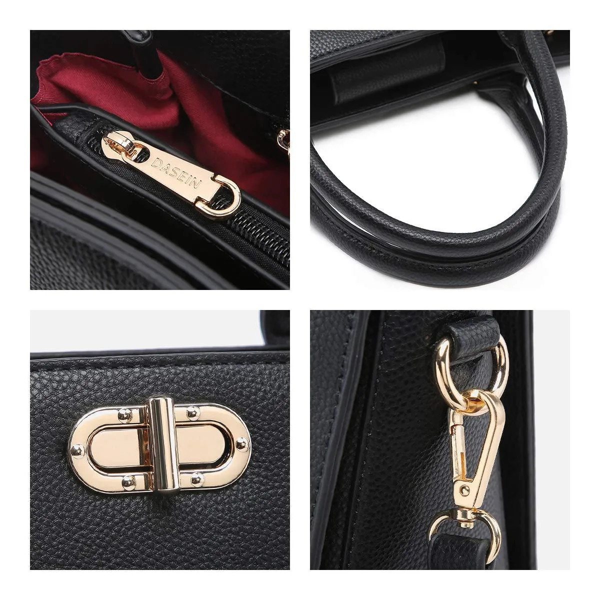 Twist Lock Handbag with Matching Wristlet