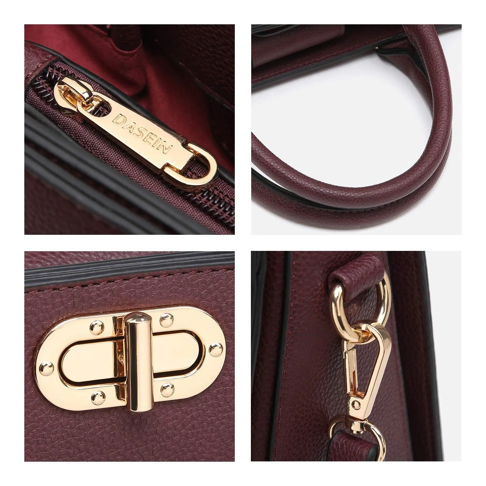 Twist Lock Handbag with Matching Wristlet