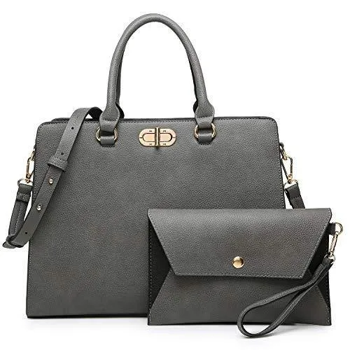 Twist Lock Handbag with Matching Wristlet