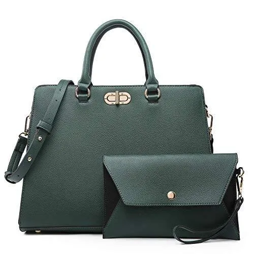 Twist Lock Handbag with Matching Wristlet