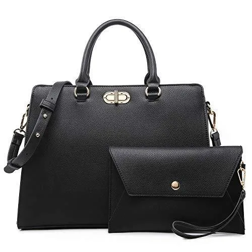 Twist Lock Handbag with Matching Wristlet