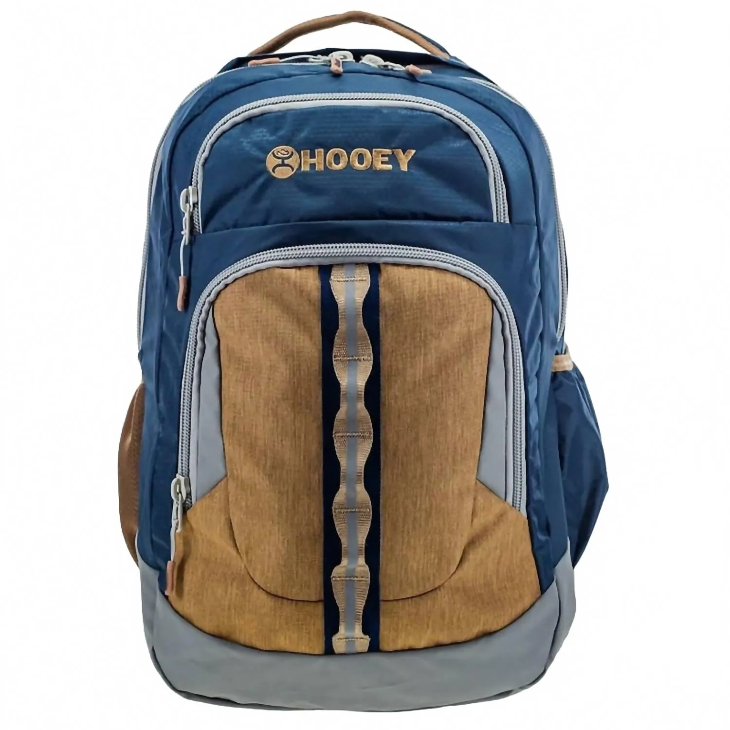Unisex Ox Backpack In Navy/ Tan Accents