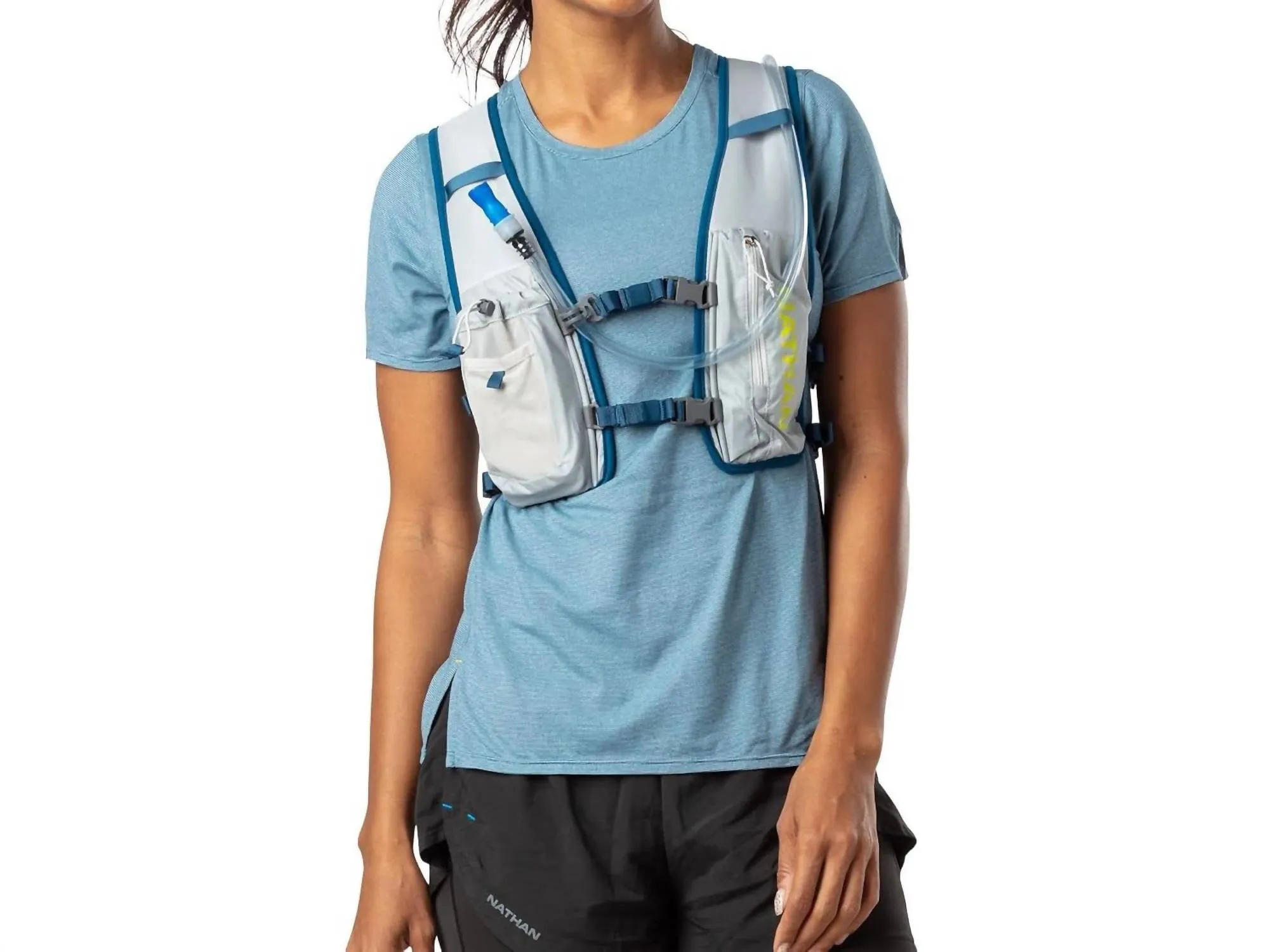 Unisex Quickstart 2.0 4 Liter Hydration Pack In Vapor Grey/finish Lime
