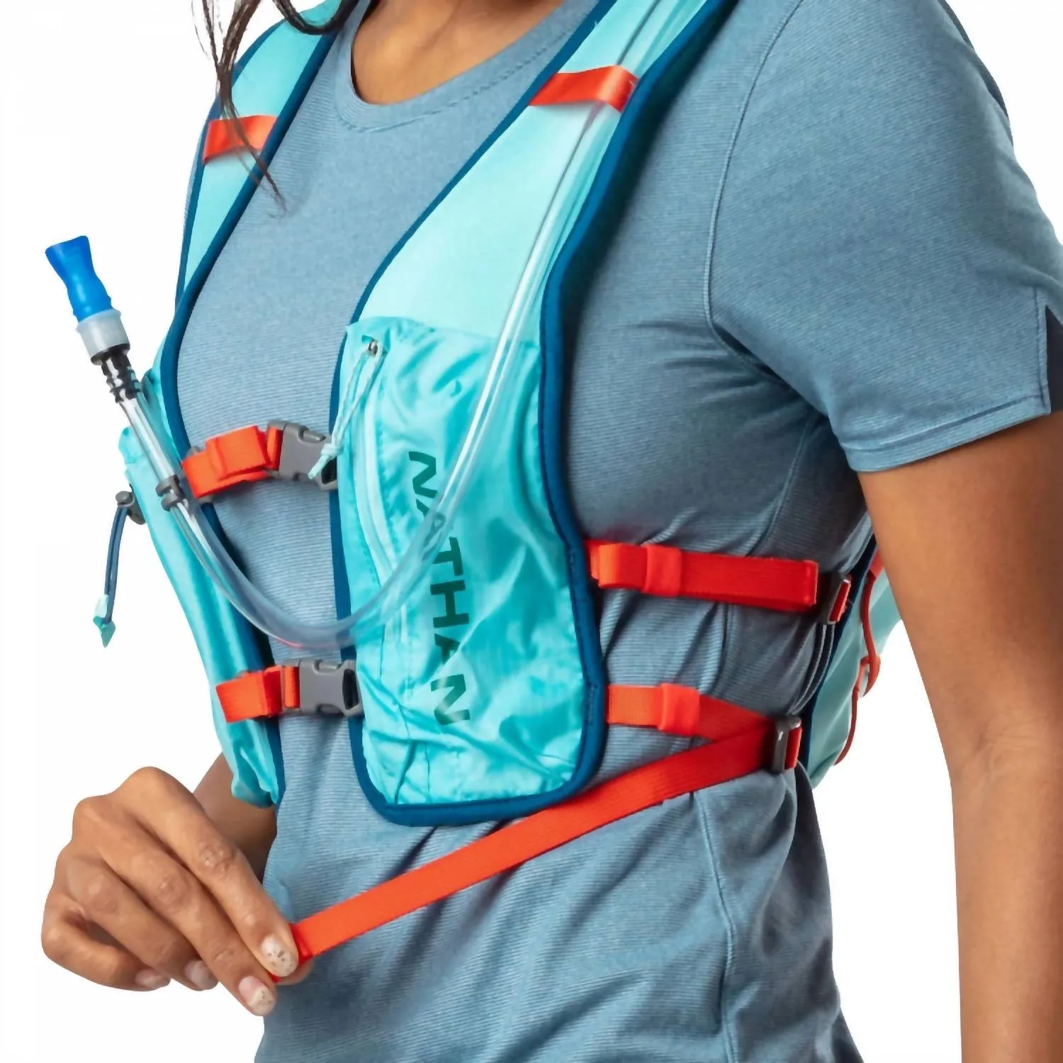 Unisex Quickstart 2.0 6 Liter Hydration Pack In Breezy Blue/storm Green