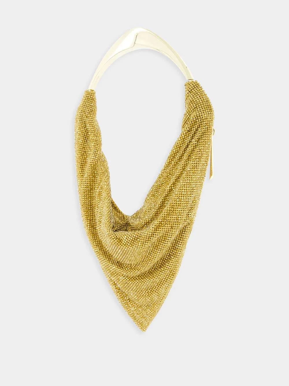 Ursolina Gold Crystal Mesh Bag