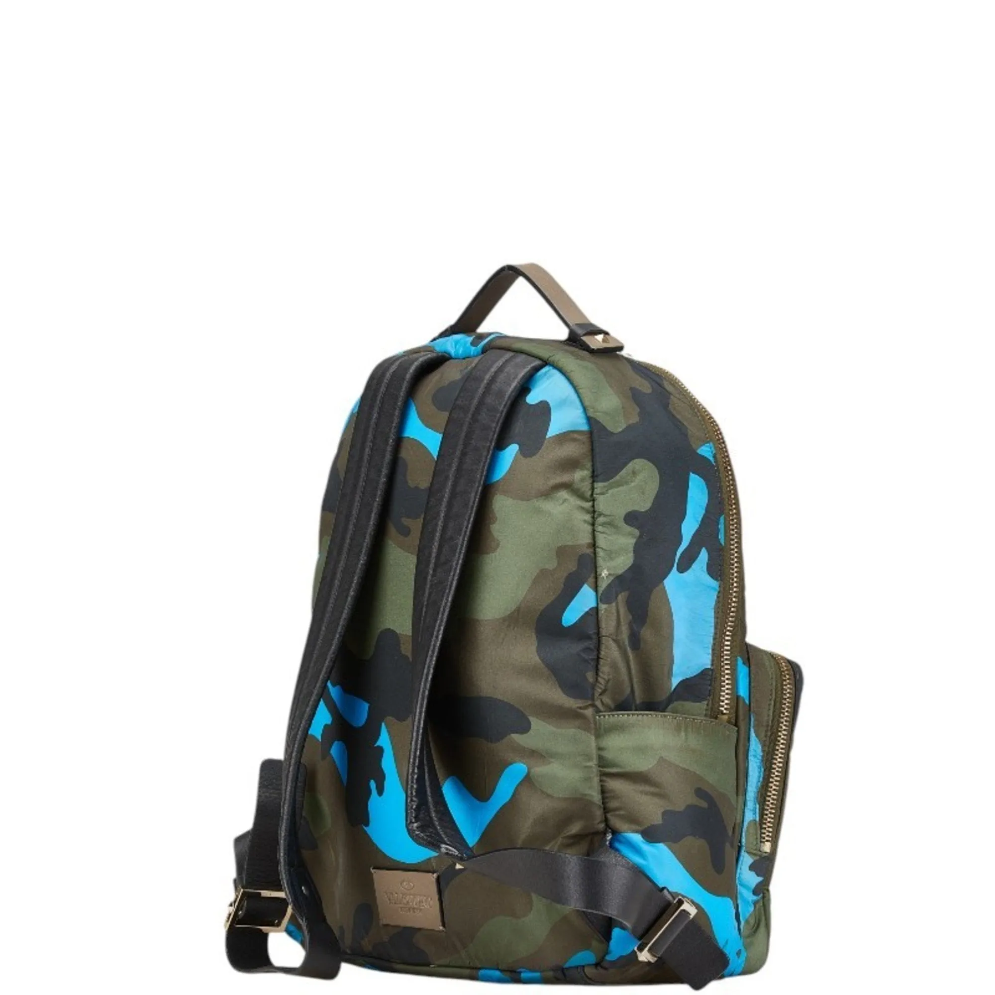 Valentino blue Nylon Leather Backpack (Pre-Owned)