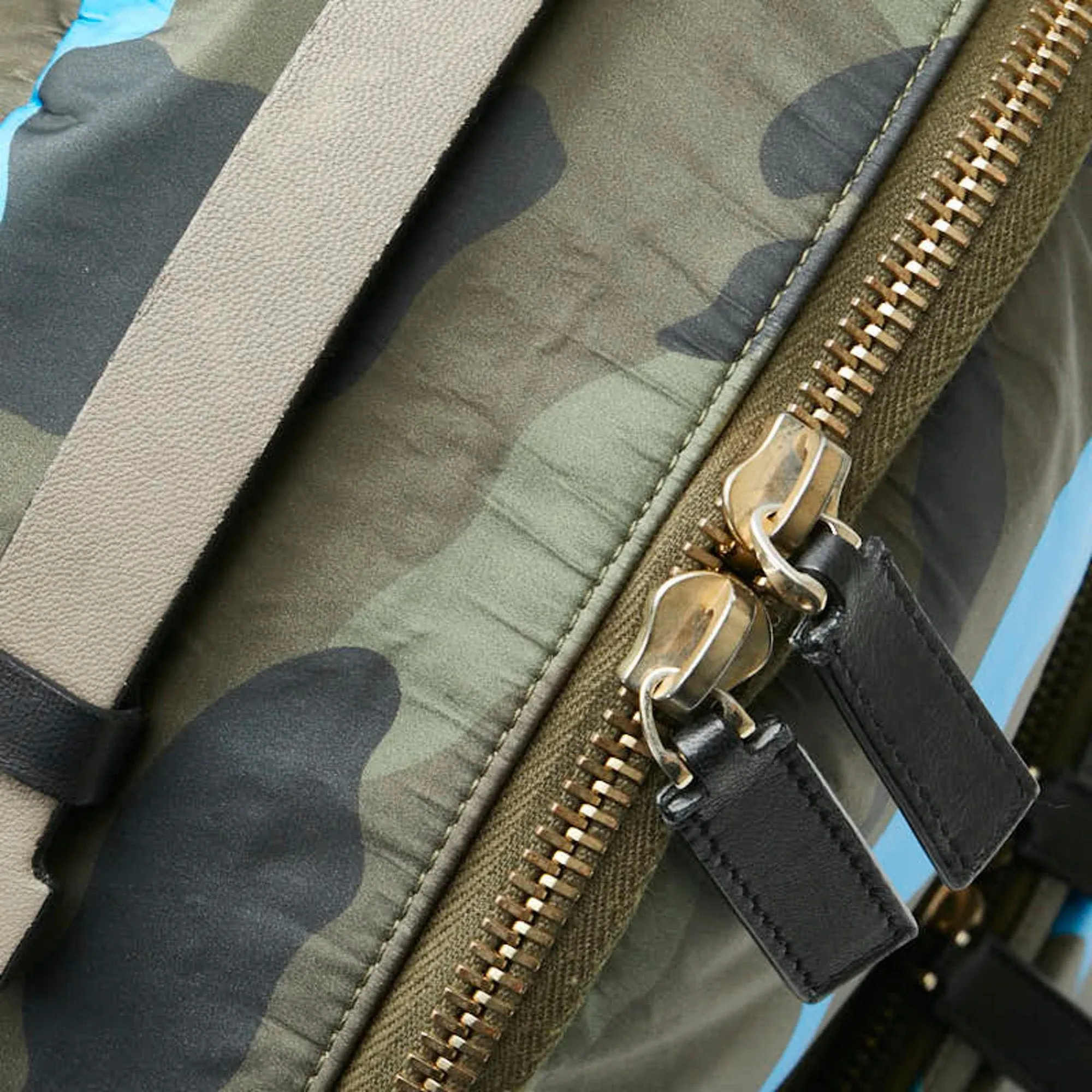 Valentino blue Nylon Leather Backpack (Pre-Owned)