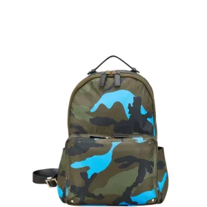 Valentino blue Nylon Leather Backpack (Pre-Owned)