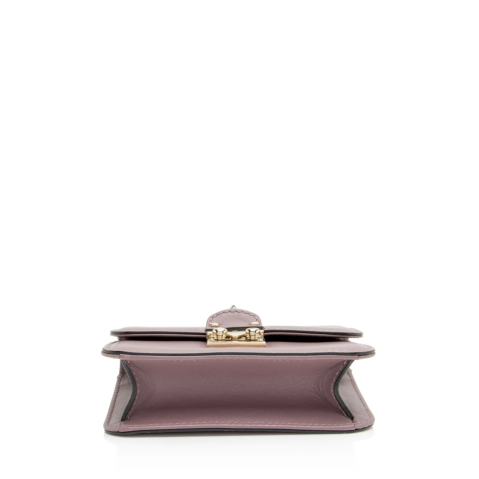 Valentino Leather Glam Lock Mini Shoulder Bag