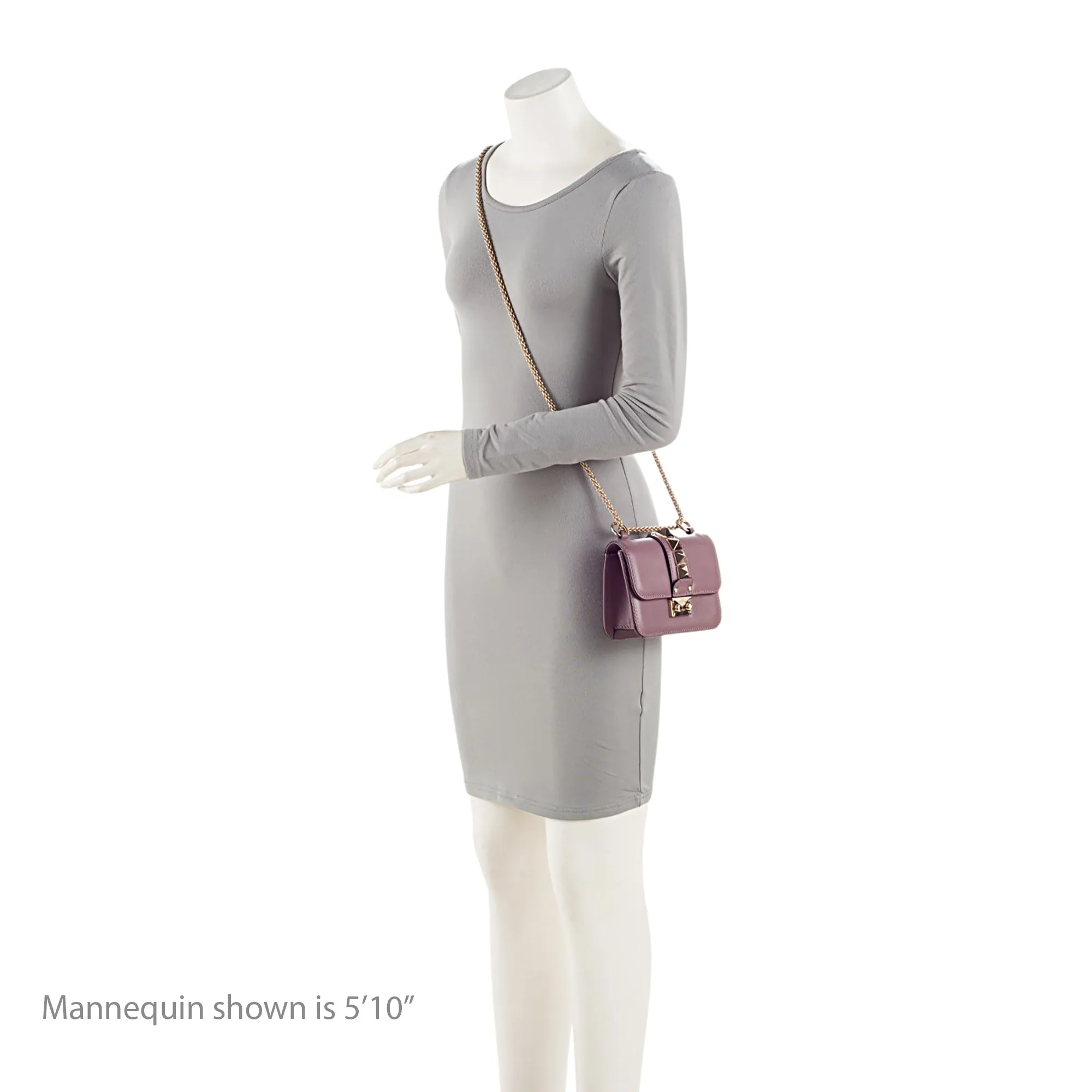 Valentino Leather Glam Lock Mini Shoulder Bag