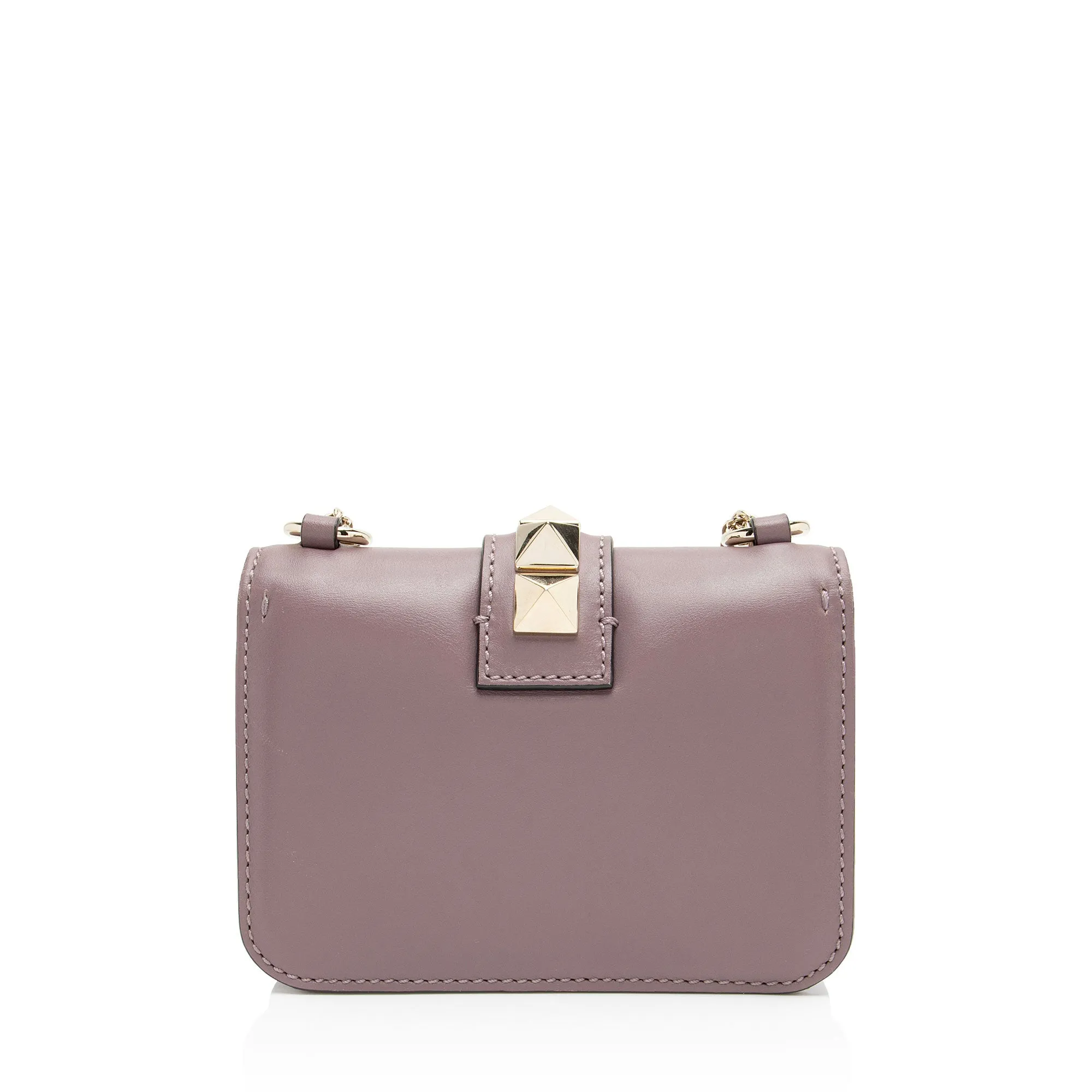 Valentino Leather Glam Lock Mini Shoulder Bag