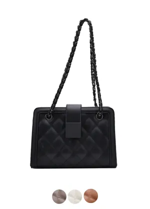 Vangot Women's Handbag Trendy Designer Chain Leather Tote
