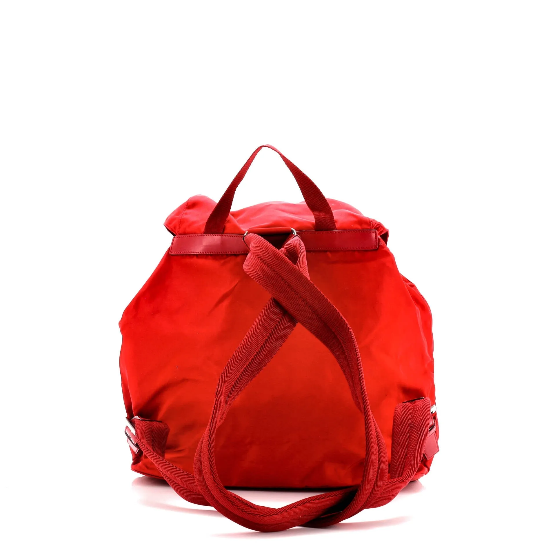 Vela Double Front Pocket Backpack Tessuto with Saffiano Leather Medium