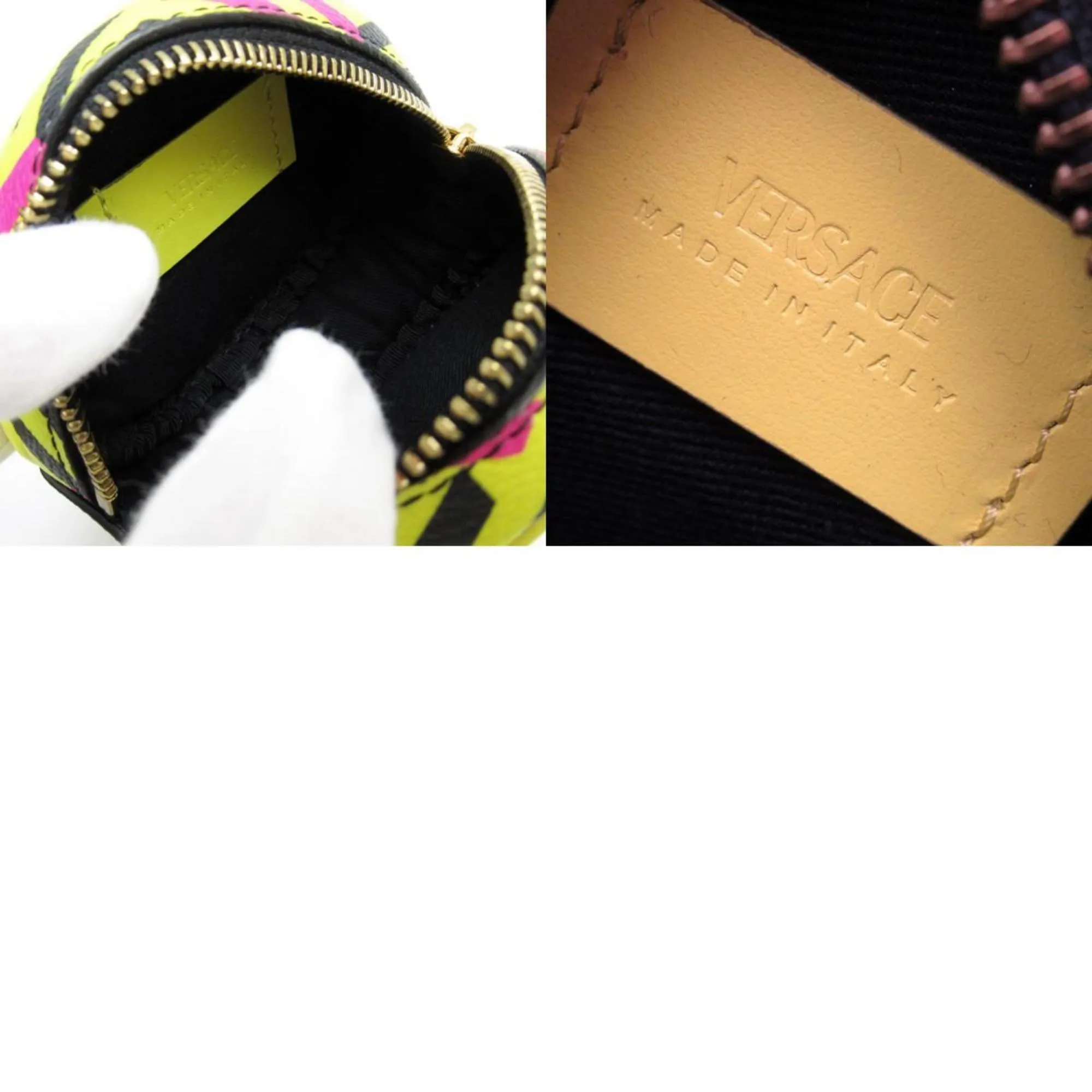 Versace La Greca Canvas Clutch Bag (Pre-Owned)