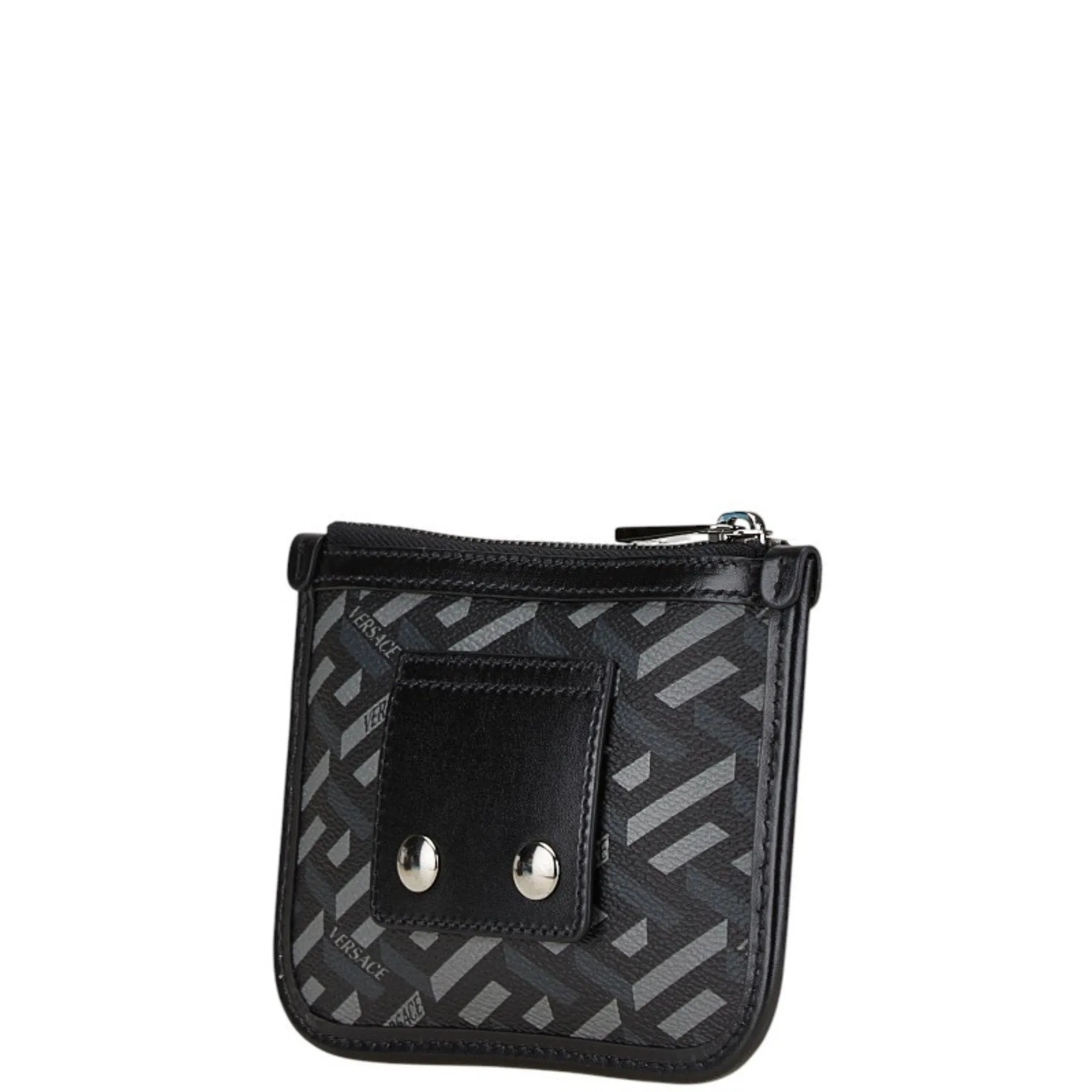Versace La Greca Leather Clutch Bag (Pre-Owned)