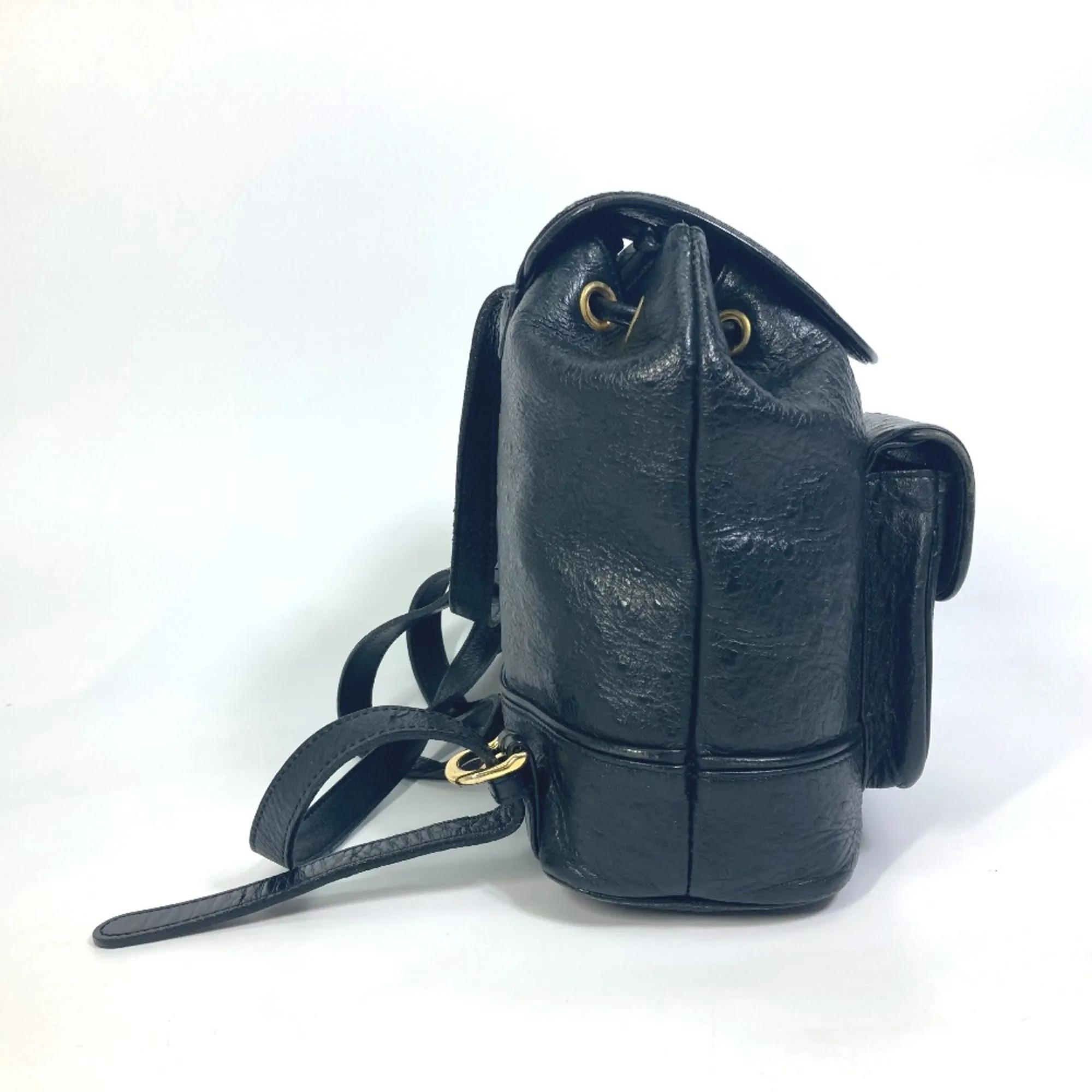 Versace  Leather Backpack (Pre-Owned)
