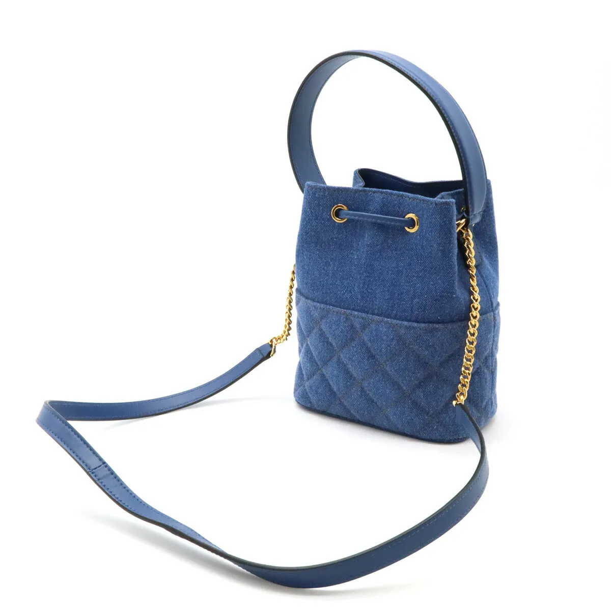 Versace Medusa Denim Leather 2WAY Handbag