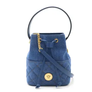 Versace Medusa Denim Leather 2WAY Handbag