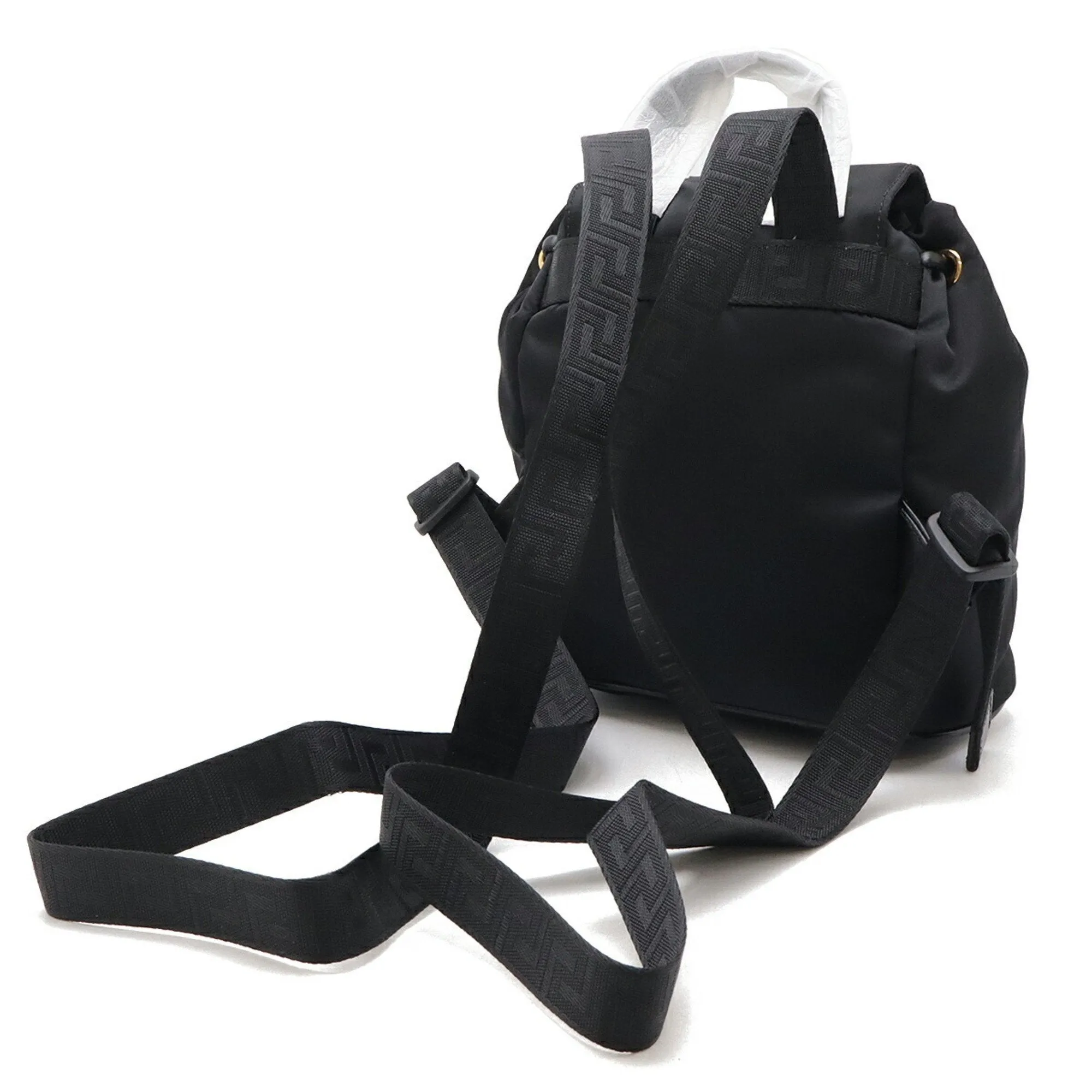 Versace Nylon Leather Backpack (Pre-Owned)