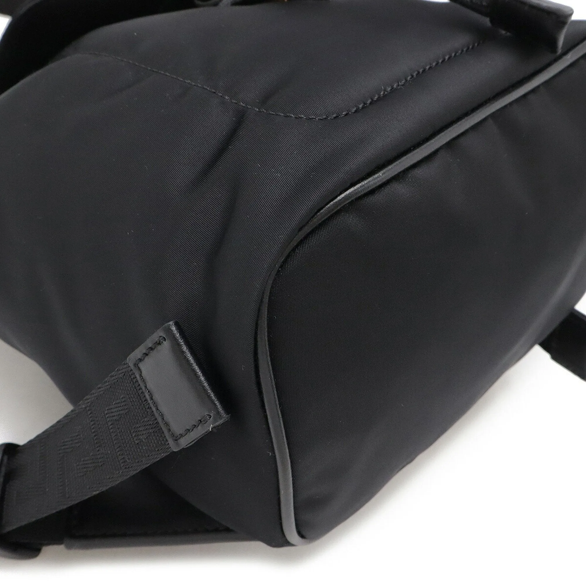 Versace Nylon Leather Backpack (Pre-Owned)